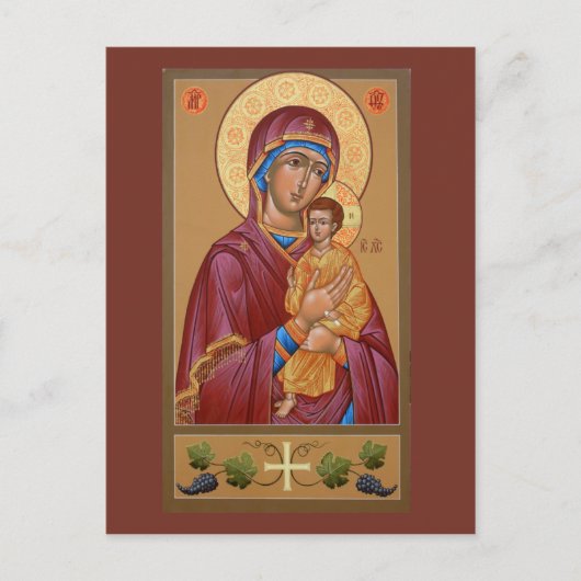 Pimen Moeder van God Prayer Card Briefkaart (Voorkant)