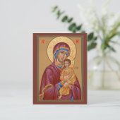 Pimen Moeder van God Prayer Card Briefkaart (Staand voorkant)