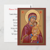 Pimen Moeder van God Prayer Kaart (Voorkant / Achterkant)