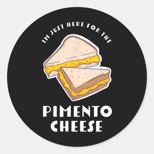 Pimento Kaas Sandwich - Grappige Meester Golfers Ronde Sticker (Voorkant)