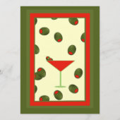 Pimento Olife Martini Party Menu Kaart (Achterkant)