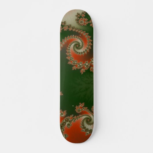 Pimento Olijf Dubbele Spiraal Skateboard (Voorkant)