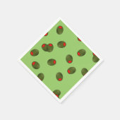 Pimento olijven op Salie Papier servetten (Hoek)