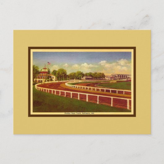Pimlico Race Track, Baltimore Maryland Briefkaart (Voorkant)