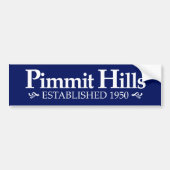 Pimmit Hills Est. 1950 Bumpersticker (Voorkant)