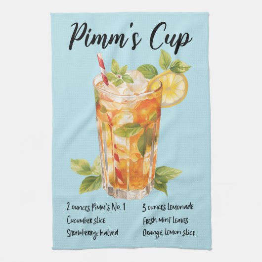 Pimm's Cup Cocktail Recept Theedoek (Verticaal)