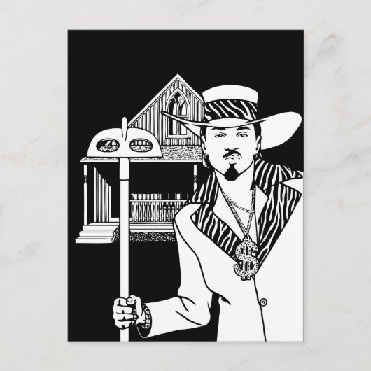 Pimp en Hoe Briefkaart (Voorkant)