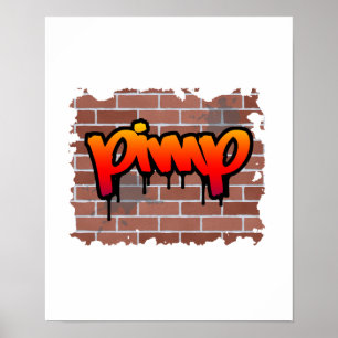 pimp graffiti-ontwerp poster