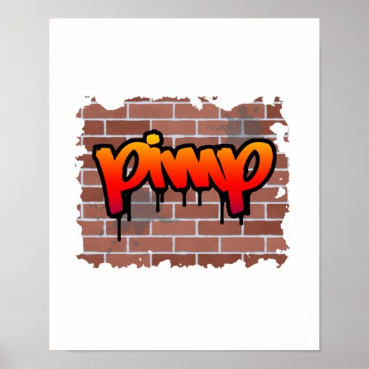 pimp graffiti-ontwerp poster (Voorkant)