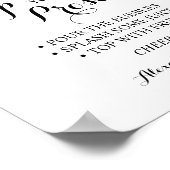 Pimp je Prosecco Bruid & Bruidegom Huwelijksposter Poster (Hoek)