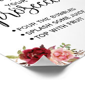 Pimp je prosecco marsala bloemendouche bord poster (Hoek)