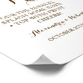 Pimp je Prosecco Pampas Gras Bruiloft Poster (Hoek)