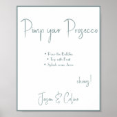 Pimp je Prosecco Wedding Sign Poster (Voorkant)