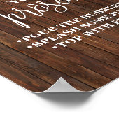 Pimp je Prosecco Western Bruiloftsfeest Bruiloft Poster (Hoek)