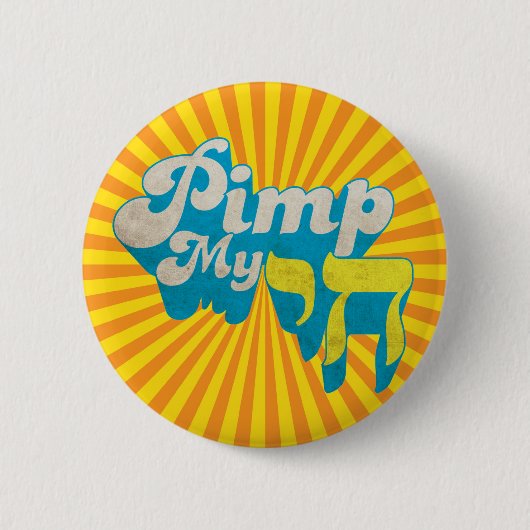 Pimp My CHAI - Grappig stijlvolle retro remake Ronde Button 5,7 Cm (Voorkant)