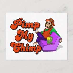 Pimp My Chimp Briefkaart
