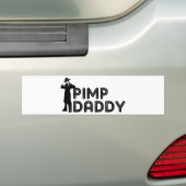Pimp papa bumpersticker (Op auto)