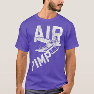Pimp Pilot Funny Distress T-shirt
