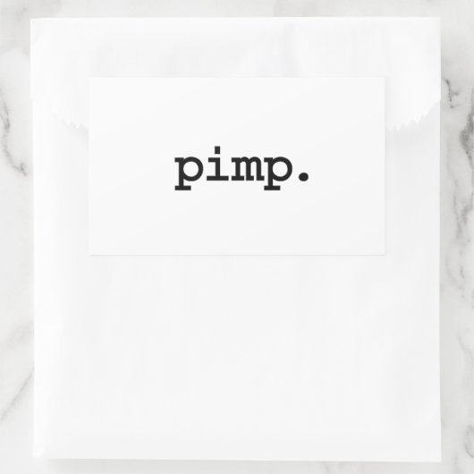 pimp. rechthoekige sticker (Tas)