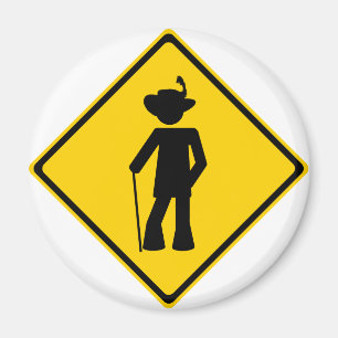 Pimp Road Sign Magneet