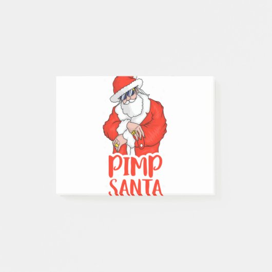 Pimp santa claus ongeschikte kerstman volwassene post-it® notes (Voorkant)