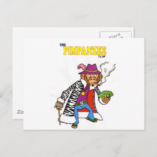 Pimpansee groot briefkaart (Voorkant / Achterkant)