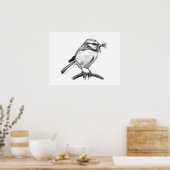Pimpelmees inkt tekening poster (Keuken)