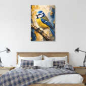 Pimpelmees Luxe Impasto Canvasprint Canvas Afdruk (Insitu (Slaapkamer))