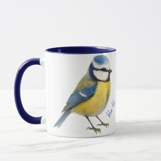 Pimpelmees Vogelmok Natuur Liefhebber Cadeau Mok (Links)