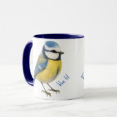 Pimpelmees Vogelmok Natuur Liefhebber Cadeau Mok (Voorkant links)