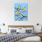 Pimpelmezen in de winter canvas afdruk (Insitu (Slaapkamer))