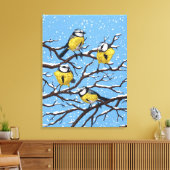 Pimpelmezen in de winter canvas afdruk (Insitu (Woonkamer))