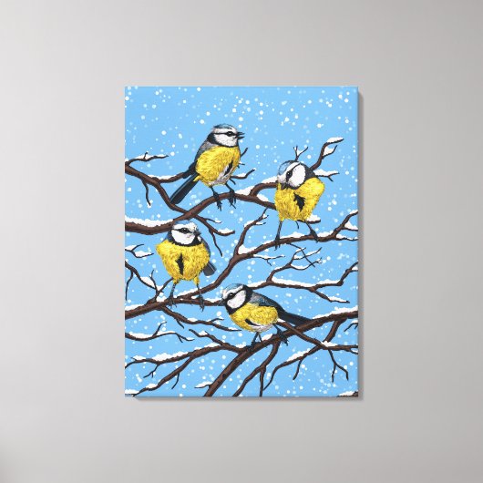 Pimpelmezen in de winter canvas afdruk (Voorkant)