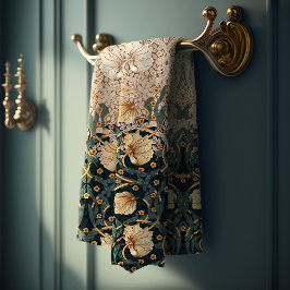 Pimpernel Blauwgroen & Gold William Morris Bad Handdoek