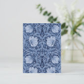 Pimpernel Blue Monotone, William Morris Briefkaart (Staand voorkant)