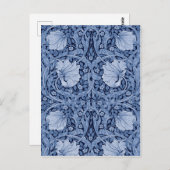 Pimpernel Blue Monotone, William Morris Briefkaart (Voorkant / Achterkant)