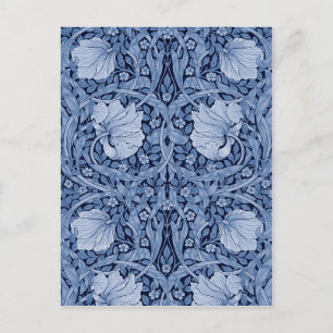 Pimpernel Blue Monotone, William Morris Briefkaart
