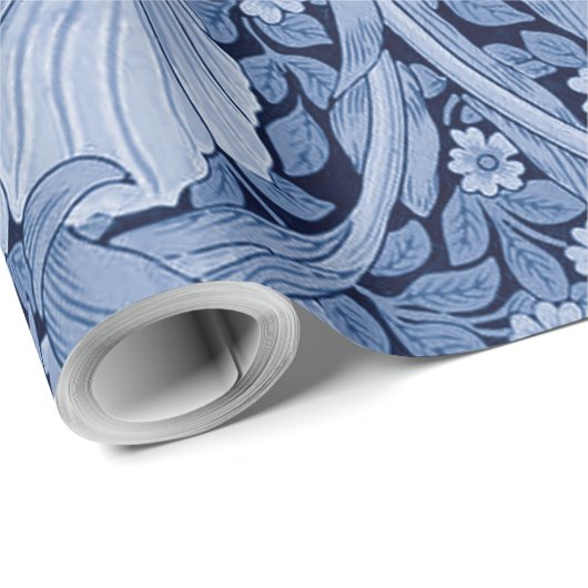 Pimpernel Blue Monotone, William Morris Cadeaupapier (Rol Hoek)
