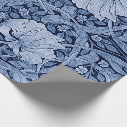Pimpernel Blue Monotone, William Morris Cadeaupapier (Hoek)