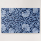 Pimpernel Blue Monotone, William Morris Jigzaag Pu Legpuzzel (Horizontaal)