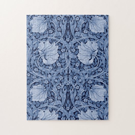 Pimpernel Blue Monotone, William Morris Legpuzzel (Verticaal)