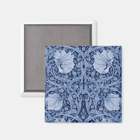 Pimpernel Blue Monotone, William Morris Magneet (Voorkant / Achterkant)