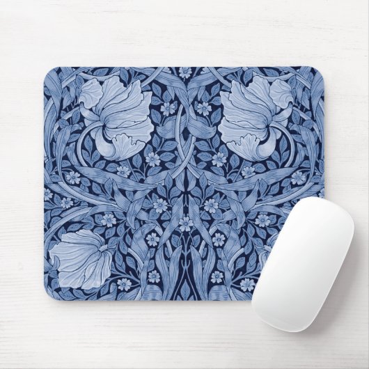 Pimpernel Blue Monotone, William Morris Muismat (Met muis)