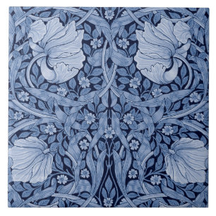 Pimpernel Blue Monotone, William Morris Tegeltje