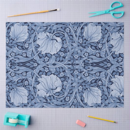 Pimpernel Blue Monotone, William Morris Tissuepapier (Craft)