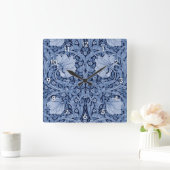 Pimpernel Blue Monotone, William Morris Vierkante Klok (Huis)