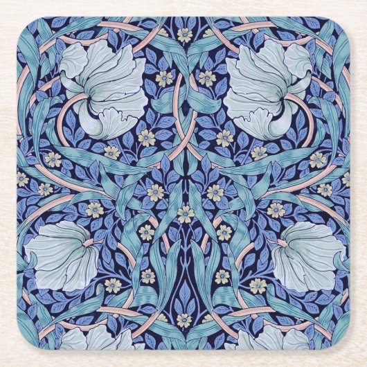 Pimpernel Blue, William Morris Kartonnen Onderzetters (Voorkant)