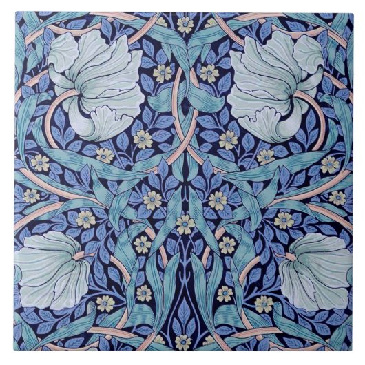 Pimpernel Blue, William Morris Tegeltje (Voorkant)