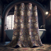 Pimpernel Dusty Blue & Pink William Morris Douchegordijn