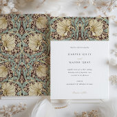 Pimpernel Elegant Bloemenkunst Nouveau Bruiloft Kaart